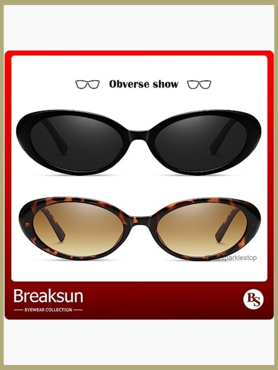Retro Oval Sunglasses Small Frame UV Protection Plastic main image 7